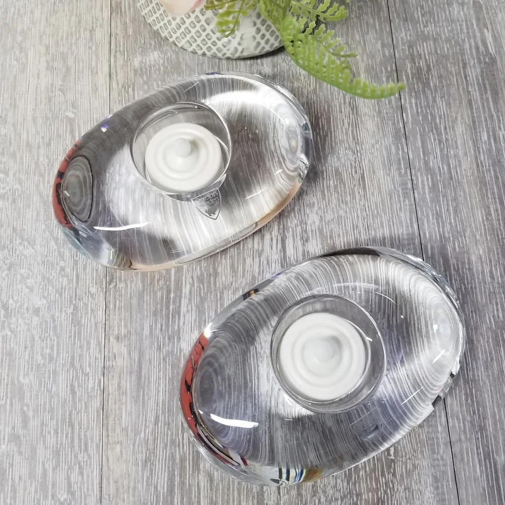 Orrefors Swedish Crystal Votive Holders
